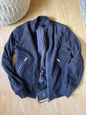 NWT ARMA DIDIER | Suede Bomber Jacket in night